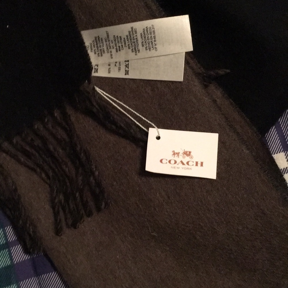 COACH scarf brown and black
